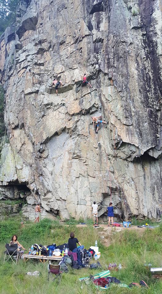 Rock climbing in Yeongseo Pokp, Souh Korea.