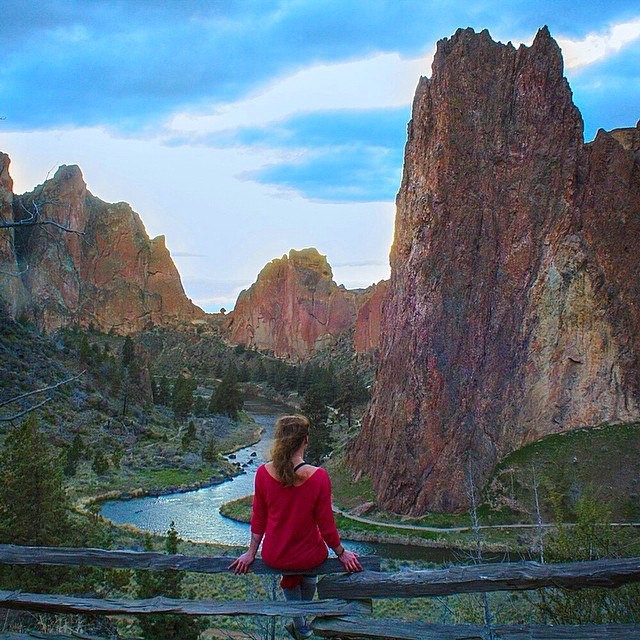 Meg in her element at Smith Rock
