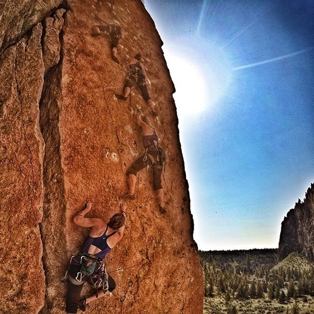 Meg’s first attempt on Latin Lover, a classic 5.12a test-piece!